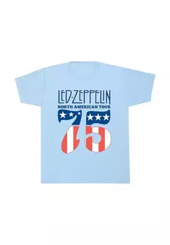 Футболка с принтом LED ZEPPELIN Henry Tiger, светло-голубой