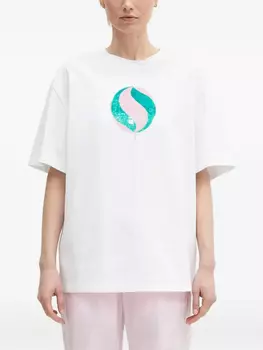 Футболка с принтом леденцов Fiorucci, белый