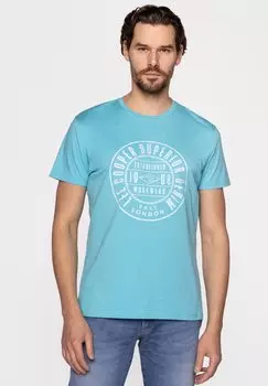 Футболка с принтом Lee Cooper, светло-синий