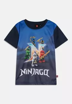 Футболка с принтом LEGO kidswear, цвет dark navy