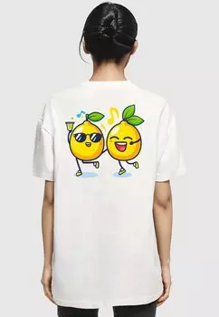 Футболка с принтом LEMON PARTY OVERSIZED Merchcode, белый