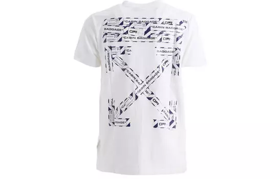 Футболка с принтом ленты Slim Fit Airport Off-White, белый