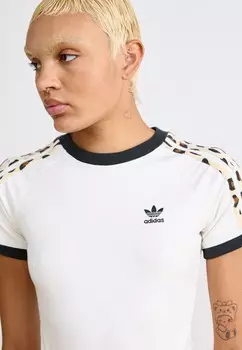 Футболка с принтом LEO 3S TEE adidas Originals, молочный