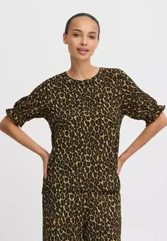 Футболка с принтом LEO b.young, черный