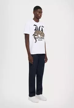 Футболка с принтом LEO Just Cavalli, белый