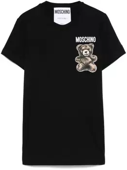 Футболка с принтом Leo Teddy Moschino, черный