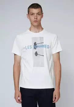 Футболка с принтом LES HOMMES, белый