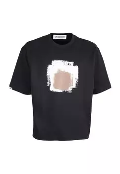 Футболка с принтом LES HOMMES, черный