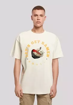 Футболка с принтом LETS GET RAMEN F4NT4STIC, песочный