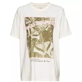 Футболка с принтом Levi's, белый/бежевый/розовый