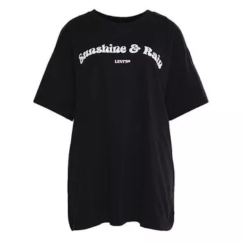 Футболка с принтом Levi's, черный/белый