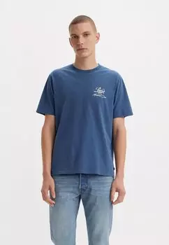 Футболка с принтом Levi's, темно-синий