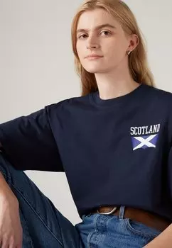 Футболка с принтом Levi's, темно-синий Football Fan Tee Unisex
