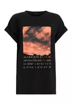 Футболка с принтом LIBERTE IMO AllSaints, черный