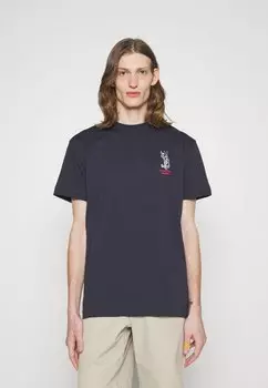 Футболка с принтом Libertine-Libertine, темно-синий