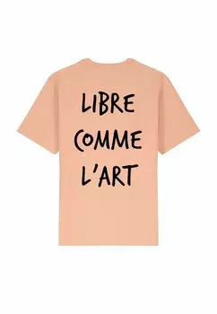 Футболка с принтом LIBRE COMME LART BACK PRINT HEAVYWEIGHT Mira Paris, светло-розовый