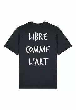 Футболка с принтом LIBRE COMME LART BACK PRINT HEAVYWEIGHT Mira Paris, цвет Washed Black