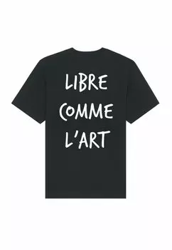 Футболка с принтом LIBRE COMME LART BACK PRINT HEAVYWEIGHT Mira Paris, черный