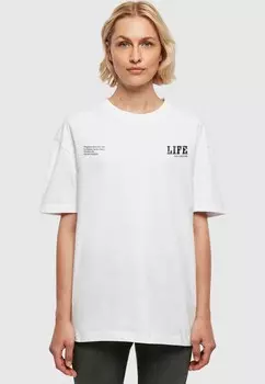 Футболка с принтом LIFE BOYFRIEND Merchcode, белый