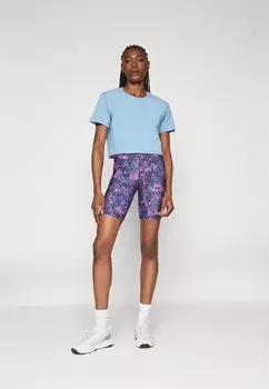Футболка с принтом Life Crop Loose Tee Only, блаженный синий/детали белые