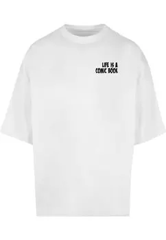 Футболка с принтом LIFE IS A COMIC BOOK HUGE Merchcode, цвет white
