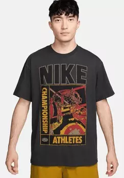 Футболка с принтом LIFESTYLE CHAMPS Nike Sportswear, черный