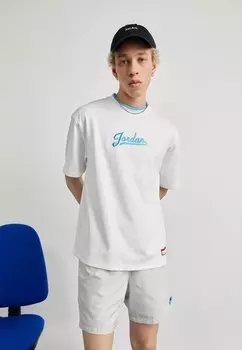 Футболка с принтом LIFESTYLE Jordan, цвет white/dark powder blue