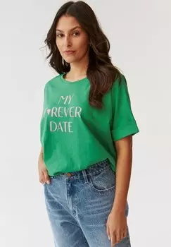 Футболка с принтом LIKE 1 TATUUM, цвет green