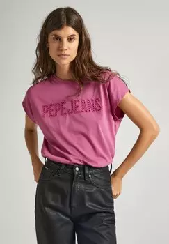 Футболка с принтом LILITH Pepe Jeans, цвет english rose pink