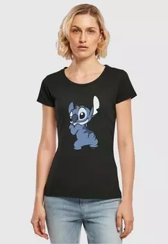 Футболка с принтом Lilo And Stitch Backside Br ABSOLUTE CULT, черный