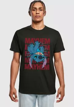 Футболка с принтом LILO STITCH MAYHEM Merchcode, черный