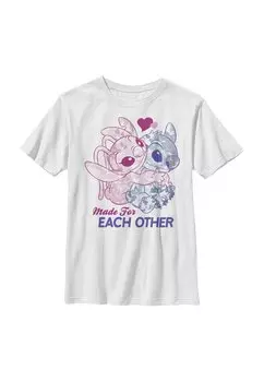 Футболка с принтом Lilo & Stitch Stitch Angel Together Disney, белый