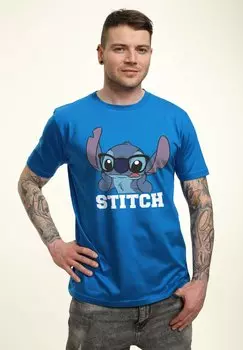 Футболка с принтом LILO & STITCH STITCH UNISEX Henry Tiger, синий