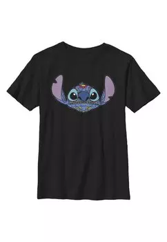 Футболка с принтом Lilo & Stitch Sugar Skull Stitch Disney, черный