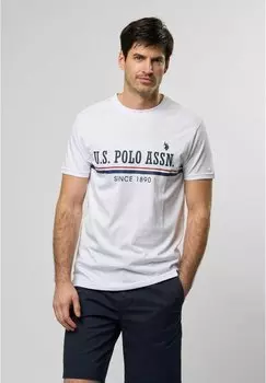 Футболка с принтом LIMITED ANNIVERSARY U.S. Polo Assn., белый