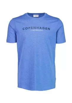 Футболка с принтом Lindbergh, цвет Bright Blue Mel