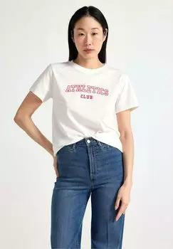 Футболка с принтом Lindex, белый