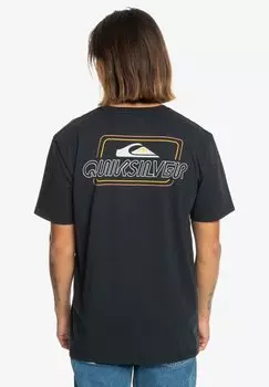 Футболка с принтом Line By Line Quiksilver, черный