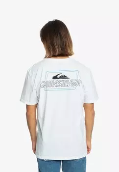 Футболка с принтом LINE BY LINE Quiksilver, цвет white