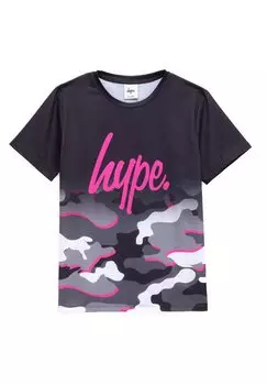 Футболка с принтом LINE CAMO FADE SCRIPT Hype, цвет pink