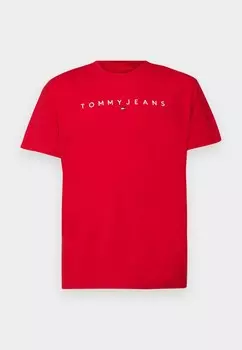 Футболка с принтом LINEAR LOGO TEE Tommy Jeans, красный