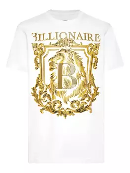 Футболка с принтом Lion B Frame Billionaire, белый