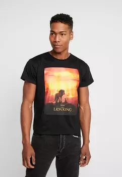Футболка с принтом LION KING SUNSET TEE Mister Tee, черный
