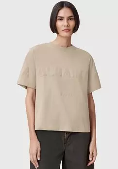 Футболка с принтом LISA BIGGY AllSaints, бежевый