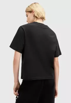 Футболка с принтом LISA BIGGY TEE AllSaints, черный