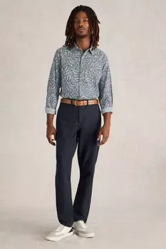 Футболка с принтом листьев White Stuff, синий