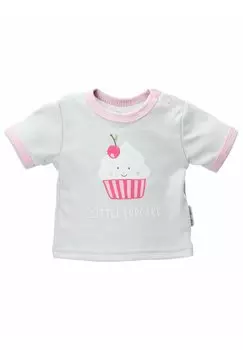 Футболка с принтом LITTLE CUPCAKE Baby Sweets, цвет grey light pink