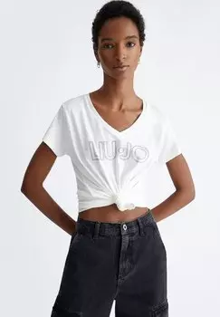 Футболка с принтом LIU JO, белая