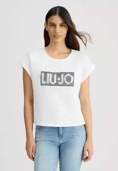 Футболка с принтом LIU JO, белый