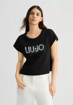 Футболка с принтом LIU JO, черный